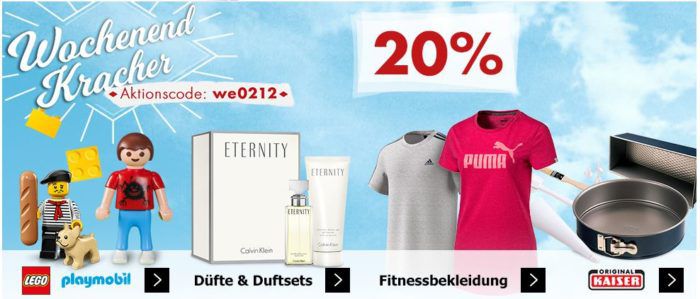 Karstadt Weekend Kracher: z.B.  20% auf Playmobil, Düfte & Duftsets uvam.....