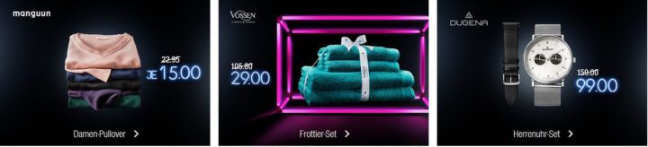 Kaufhof Adventskalender heute: z.B. Dugena Herren Uhr für 99€   manguun Damen Pullover für 15€