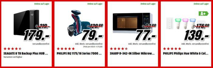 Media Markt Adventskalender Tag2: z.B. PHILIPS RQ 1175 Series 7000 Senso Touch Rasierer statt 119€ für 79€