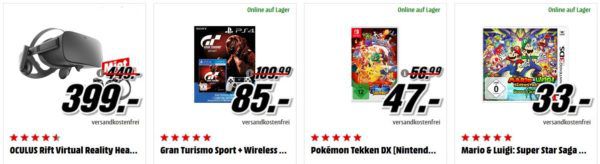 Star Wars: Saga 1 6 [Blu ray] für 49, €   OCULUS Rift Virtual Reality Headset für 399€ uvm. im Media Markt Dienstag Sale