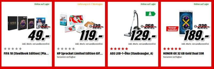 Media Markt Adventskalender Tag 15: z.B. EXQUISIT GS12 4A++ Gefrierschrank für 145€