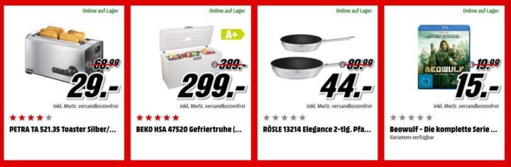 Media Markt Adventskalender Tag 17: z.B. RÖSLE Elegance 2 tlg. Pfannenset satt 86€ für 44€