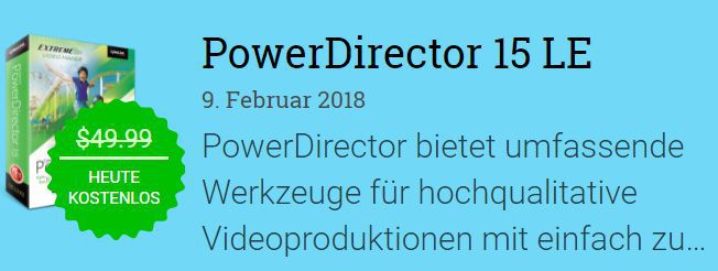 CyberLink PowerDirector 15 LE kostenlos