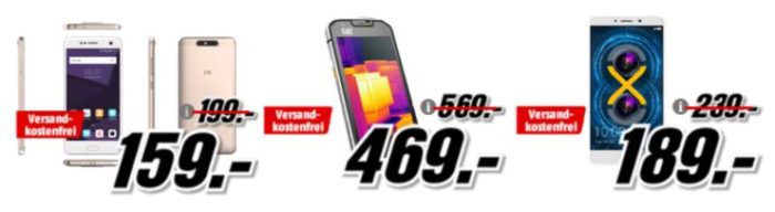 Media Markt Smartphone Fieber + Adidas Fußball: z.B. HUAWEI P8 lite 2017 Dual SIM für 159€