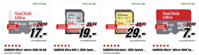 Media Markt SanDisk Tiefpreisspätschicht   günstiger Speicher z.B. SANDISK 240 GB Plus SSD für 69€