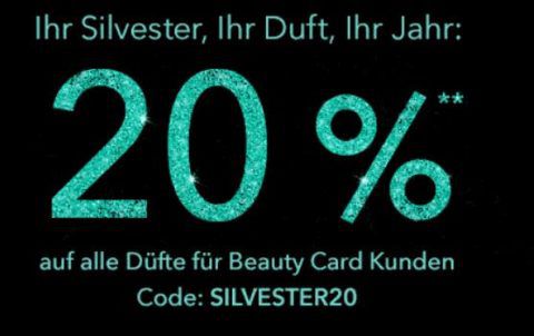 Douglas Silvester Special mit 20% Rabatt ab 50€ bis Mitternacht   nicht im Sale