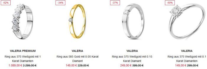 Valmano Schmuck und Uhren Sale: Damenringe bis zu 50%   Herrenuhren CITIZEN bis zu 40% Rabatt