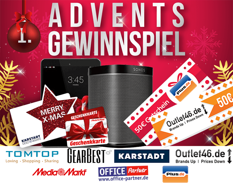 Gewinnspiel zum 1. Advent: Wir beschenken euch mit tollen Preisen