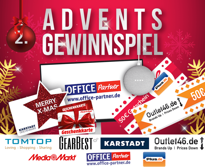 Mein Deal.com Gewinnspiel zum 2. Advent mit coolen Preisen