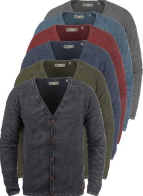 SOLID Tebi Herren Grobstrick Cardigan mit V Ausschnitt für je 24,95€