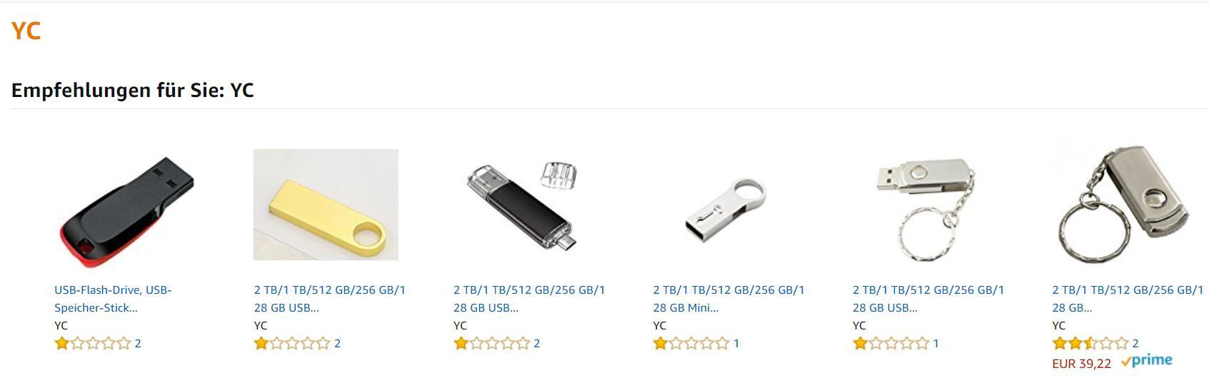 NEWS: Gefälschte 2 Terabyte USB Sticks bei Amazon und Ebay!