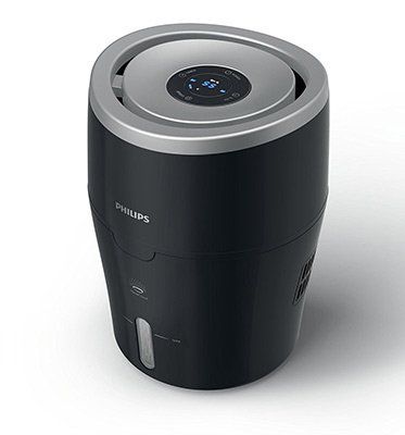 PHILIPS HU 4813/10 Luftbefeuchter Schwarz/Silber (25 Watt, Raumgröße: 41m²) für 99€ (statt 144€)