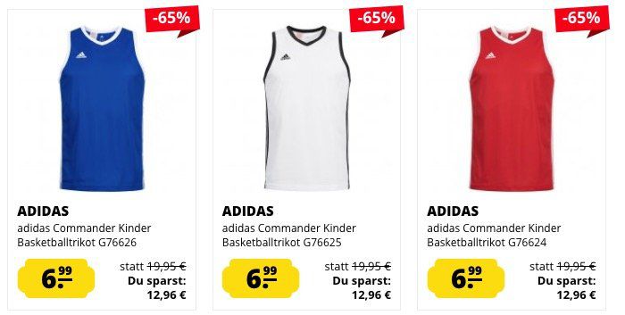 adidas Trikots für Damen, Herren und Kinder ab 6,99€ + VSK