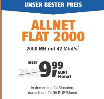 TOP! Telekom Allnet Flat mit 2GB für nur 9,99€ mtl.