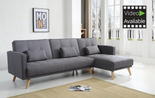 Bobochic Ecksofa Helly mit Bettfunktion und Chaise Lounge für 401,99€