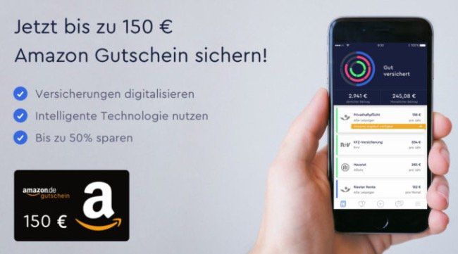 Clark Versicherungs App nutzen und bis zu 150€ Amazon Gutschein* als Prämie erhalten