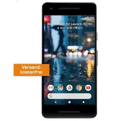 Google Pixel 2 Smartphone für 4,95€ (statt 620€) + Vodafone Flat mit 4 GB für 31,99€ mtl.