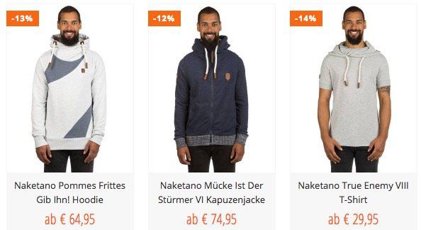 Blue Tomato mit 3 für 2 Aktion + VSK frei   z.B. Naketano Boys Are Krass II Sweater für 39,95€ (statt 50€)