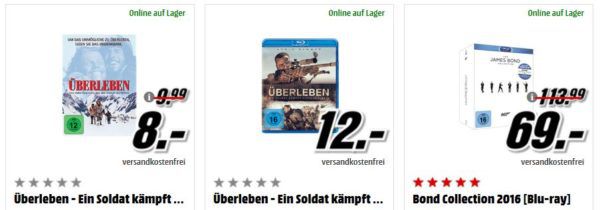 Bond Collection 2016 [Blu ray] für 69, € uvm. im Media Markt Dienstag Sale