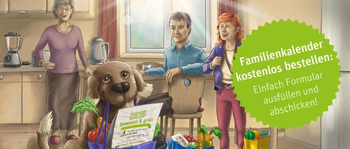 Kostenloser Familienkalender 2018 bei NaturEnergie bestellbar