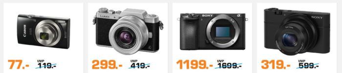 SATURN Foto Weekend Sale: z.B. PANASONIC Lumix DMC GF7K Systemkamera für 299€