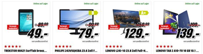Media Markt: GiGaGünstig Sale für PC Hardware & Zubehör   z.B. HP Deskjet 3633 für 39€