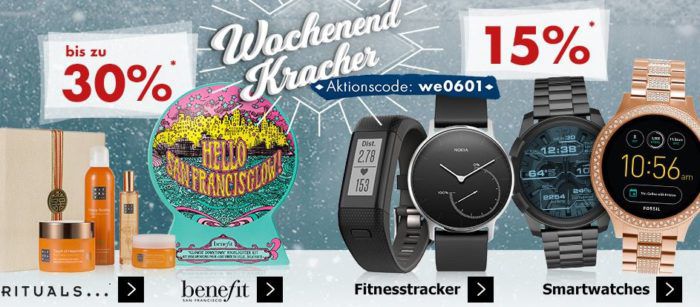 Karstadt Weekend Kracher: z.B. 15% Rabatt auf Fitnesstracker und Smartwatches