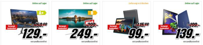 Media Markt Mega Marken Sparen: günstige Tablets, Monitore und aber auch Convertibles und Festplatten