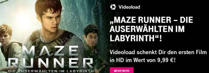 Nur für Telekom Kunden: Maze Runner 1 (HD) gratis