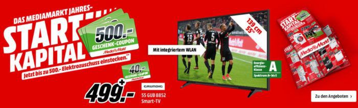 Media Markt Geschenkgutschein Staffel Rabatt bis 500€ Ersparnis