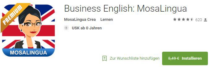 MosaLingua Premium – Englisch für den Beruf lernen (Android/iOS) kostenlos statt 5,49€