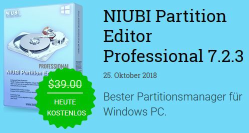 NIUBI Partition Editor Professional Edition (Vollversion, Windows) gratis