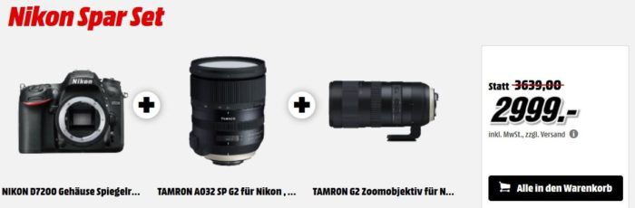 Media Markt Foto Late Night: Nikon & Canon Kameras + Zubehör   z.B. HAMA Star 61 Dreibein Stativ für 15€