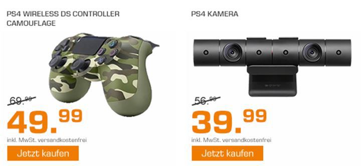 Saturn Weekend Sale: z.B. SONY PS4 Wireless DS Controller Camouflage v2 für 49,99€