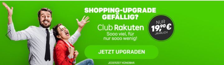 Rakuten Club:  1 Jahr kostenloser Versand + Filmstreaming + Superpunkte für einmalig 19,90€