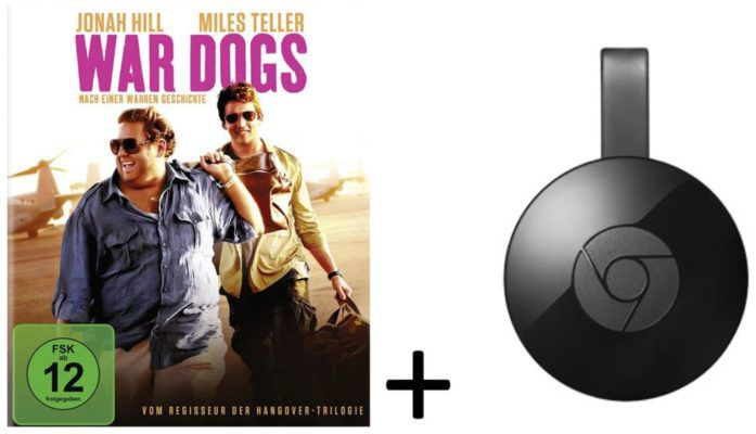 Google Chromecast 2 + HD Stream:  WAR DOGS für 28,99€