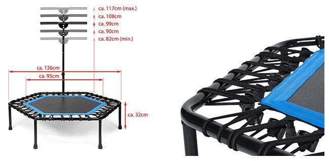 SPORTPLUS Fitness Trampolin SP T 110 in Blau für 56,60€ (statt 120€)