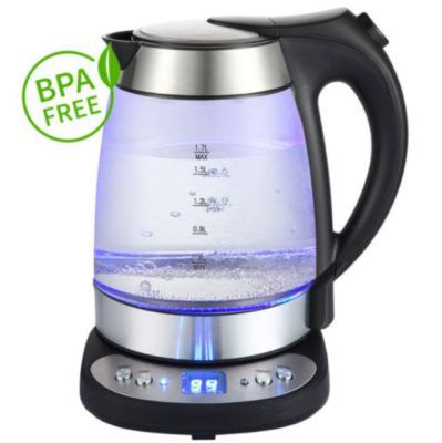 Grafner Glas Edelstahl LED Wasserkocher für 28,90€