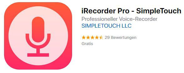 Vorbei! iRecorder Pro (iOS) gratis statt 3,49€