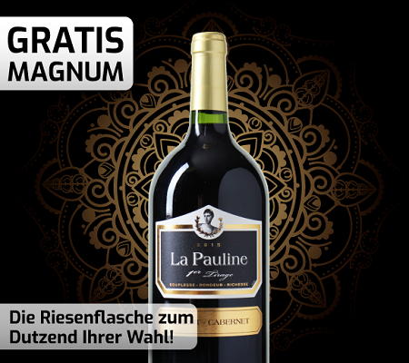 Weinvorteil: 1,5 Liter Magnumflasche La Pauline   1er Tirage beim Kauf von 12 Flaschen Wein geschenkt