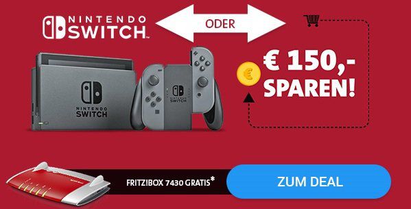 Vodafone RED DSL 50 für eff. 24,57€ mtl. oder mit Nintendo Switch für eff. 33,69€ + gratis Fritzbox 7430