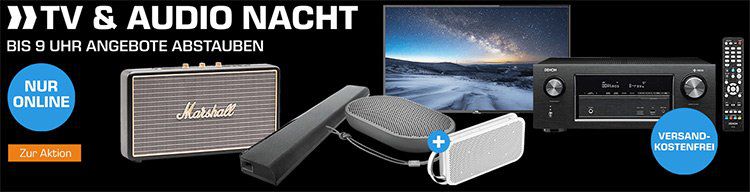 TV & Audio Nacht bei Saturn z.B. Bluetooth Lautsprecher Marshall Stockwell für 111€ (statt 142€)