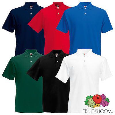 3er Pack Fruit of the Loom Premium Herren Poloshirts für 14,99€