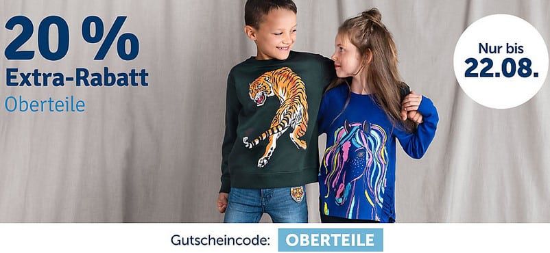 20% Rabatt auf Kinder Oberteile bei myToys