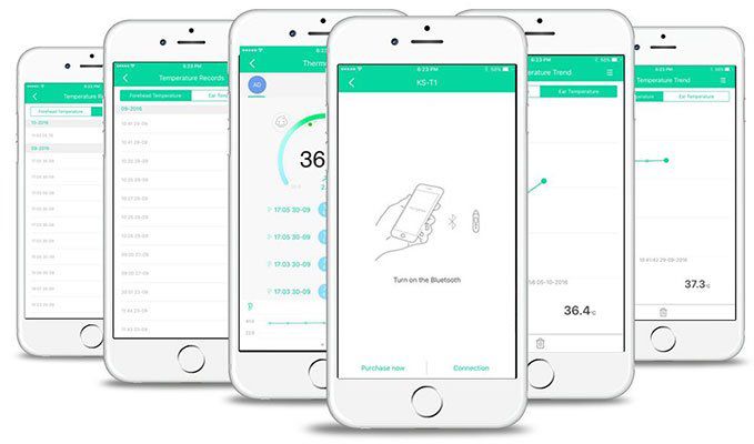 Koogeek Digitales Infrarot Fieberthermometer mit Bluetooth für 11,99€ (statt 25€)