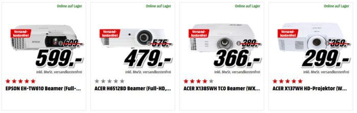 MM Preishammer: FullHD Beamer ab 299€