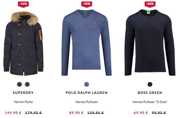 Top! Engelhorn Wintersale bis zu 60% Rabatt   z.B. Tommy Hilfiger Herren Pullover Pima Cotton Cashmere für 59,90€ (statt 80€)