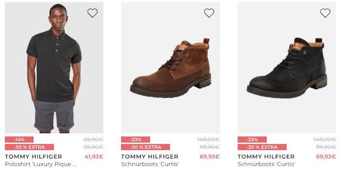 Sehr guter Tommy Hilfiger Sale mit 30% Extra Rabatt   z.B. Schnürboots Curtis für nur 69,93€ (statt 96€)