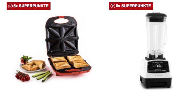 Klarstein Angebote bei Rakuten   z.B. Trinity Sandwich Maker für 42,49€ (statt 55€)