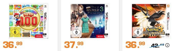 Saturn: 3 Nintendo 3DS Spiele kaufen und nur 2 bezahlen